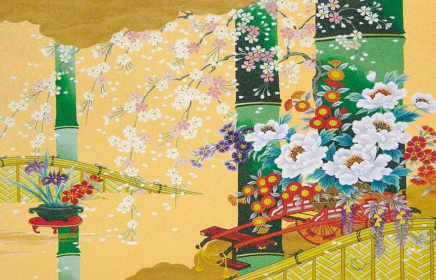 銀地着色名画