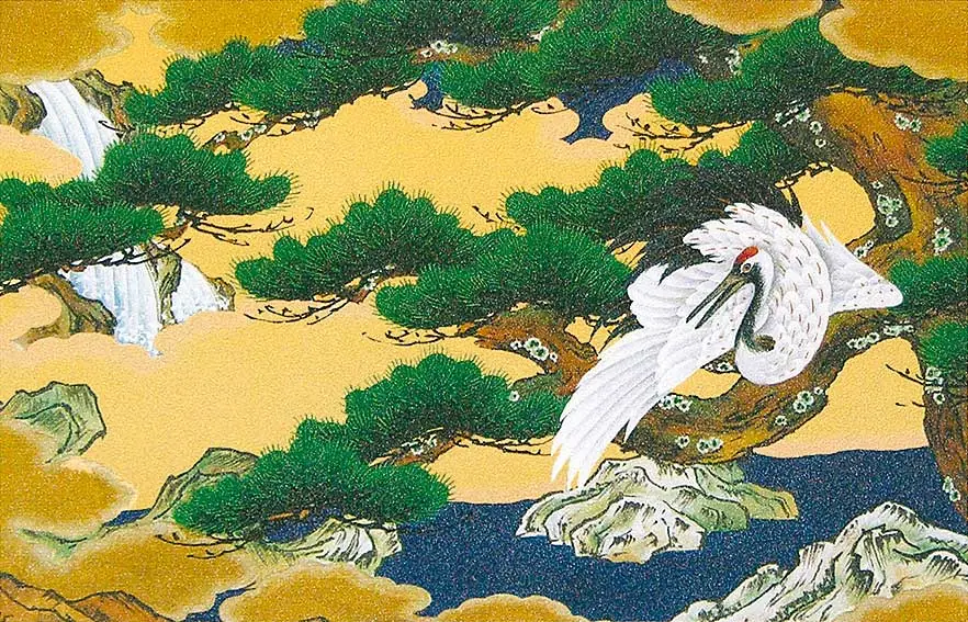 銀地花鳥名画