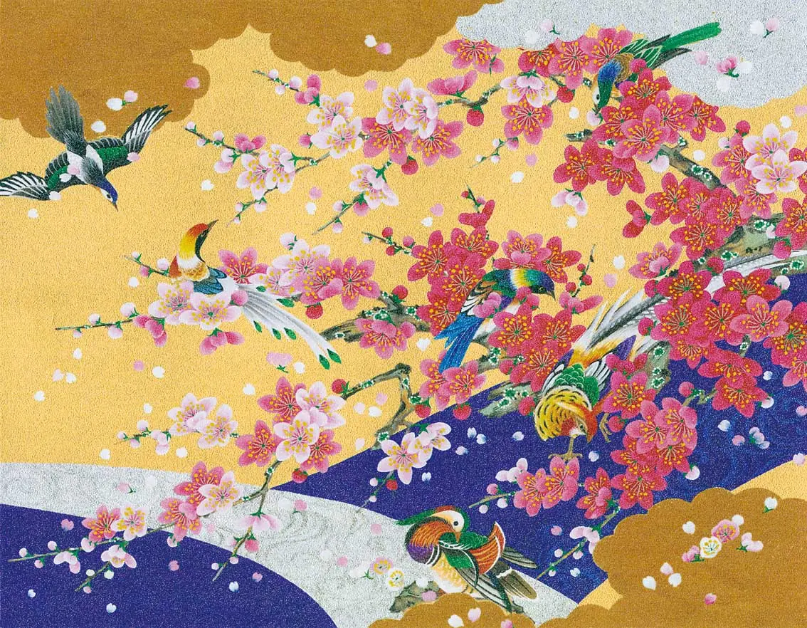 銀地着色名画