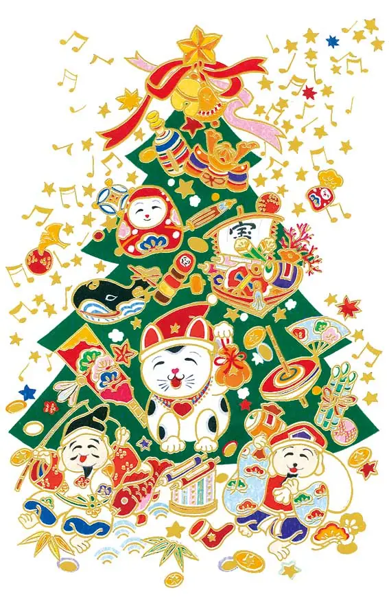 クリスマスツリー（金箔押）