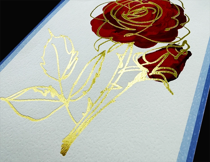 花（金箔押）（特殊加工アップ）