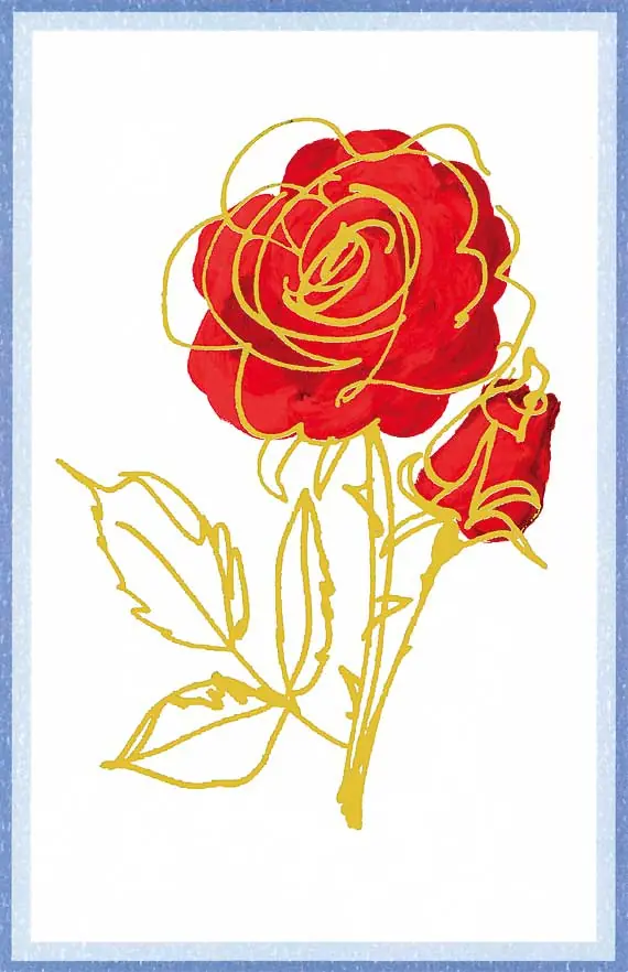 花（金箔押）