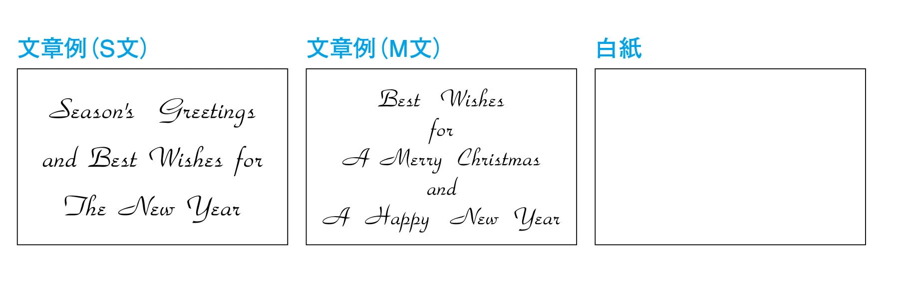 文章例（S文・M文・白紙）