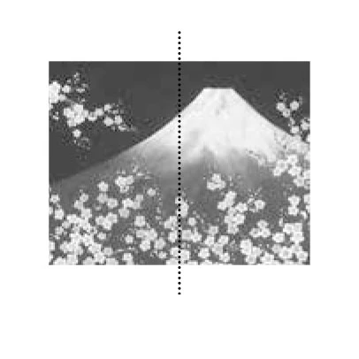 画面中央二ツ折