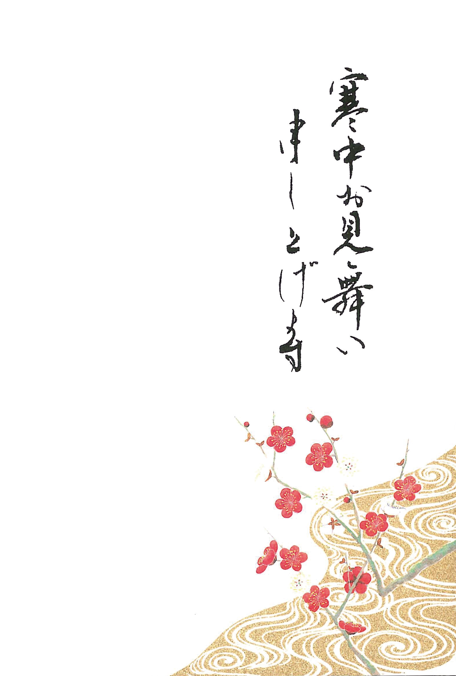 寒中見舞いはがき　梅