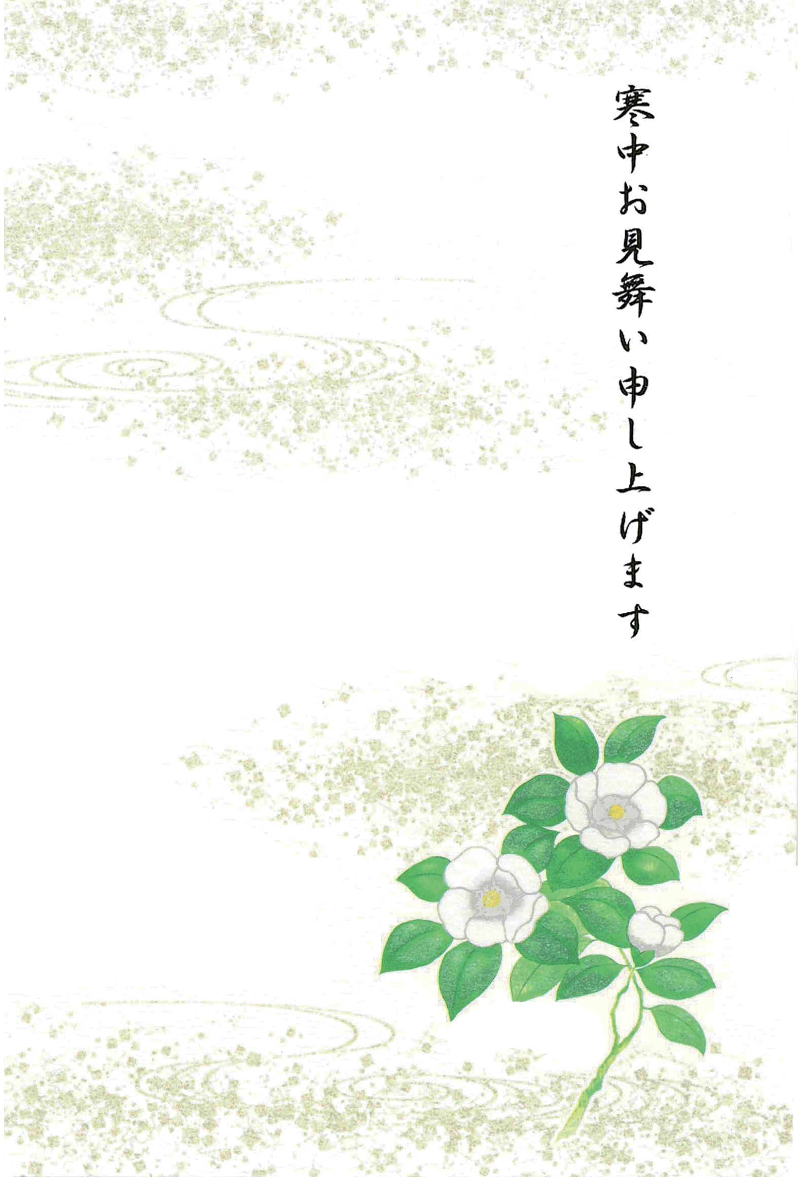寒中見舞いはがき　さざんか